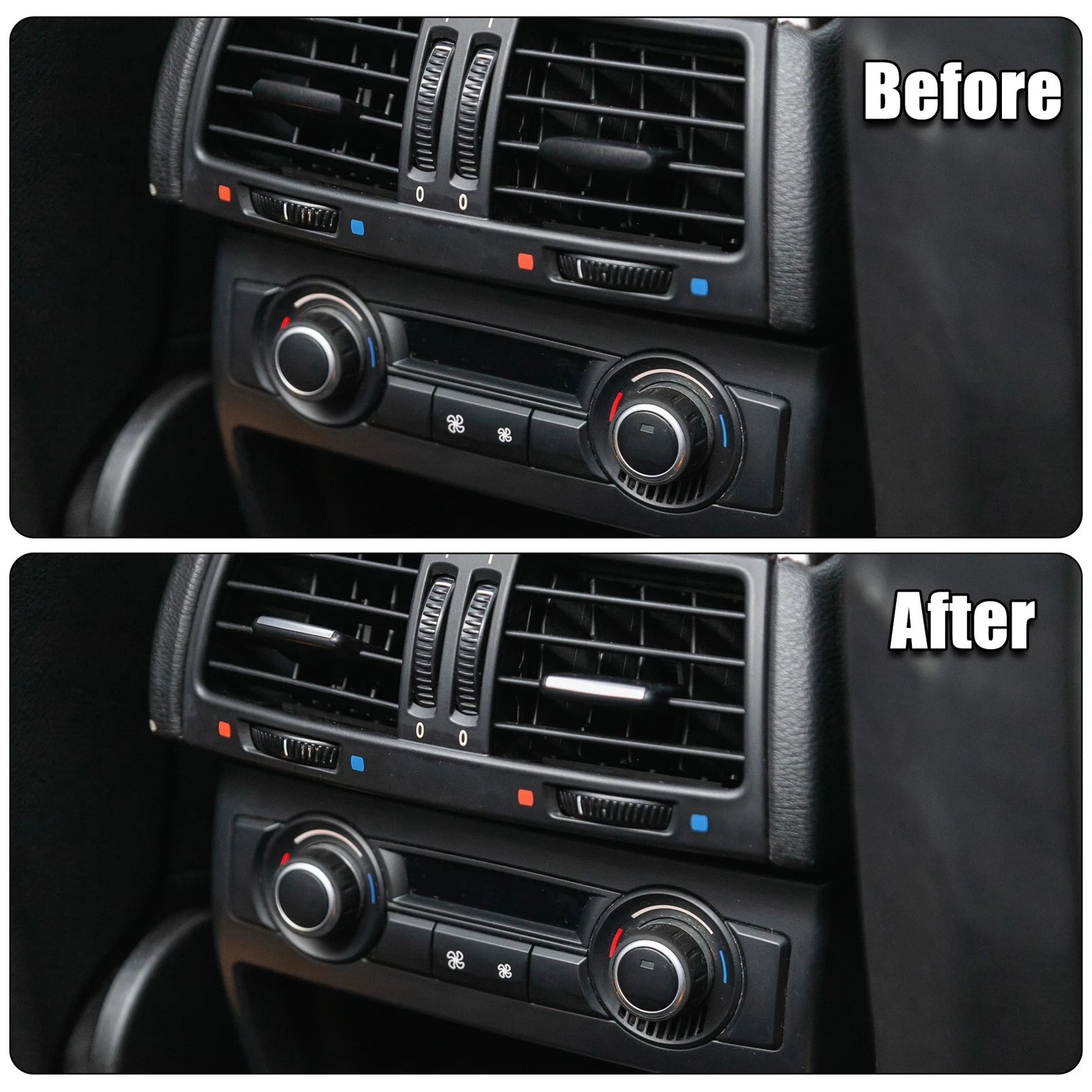Set of 2 Chrome Plated AC Air Vent Outlet Tab Clips for BMW X5 F15