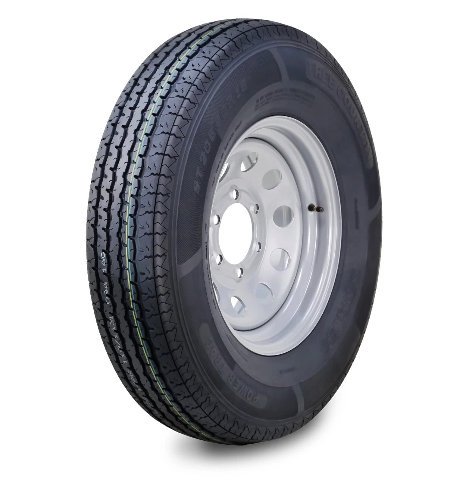Free Country Trailer Tire Rim ST205/90R15 10-Ply E 118L 6 Lug for Trailer
