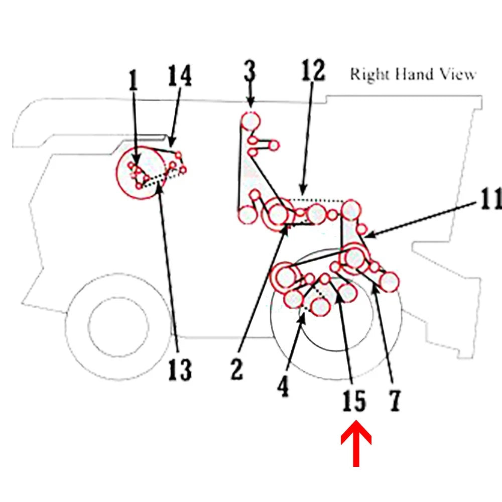 Shoe Fan and Conveyor Auger Belt for John Deere Combine (AMH175587, H175587)