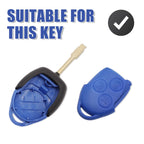 Key Fob Shell Case for Ford Transit Van (2014–2023) - 3 Button, Blue