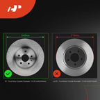 Front Disc Brake Rotors for Cadillac CTS (2008–2014) Buick Regal (2014–2017)