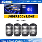 4X Pure Blue LED Rock Lights for Offroad SUV Pickup Truck (H)