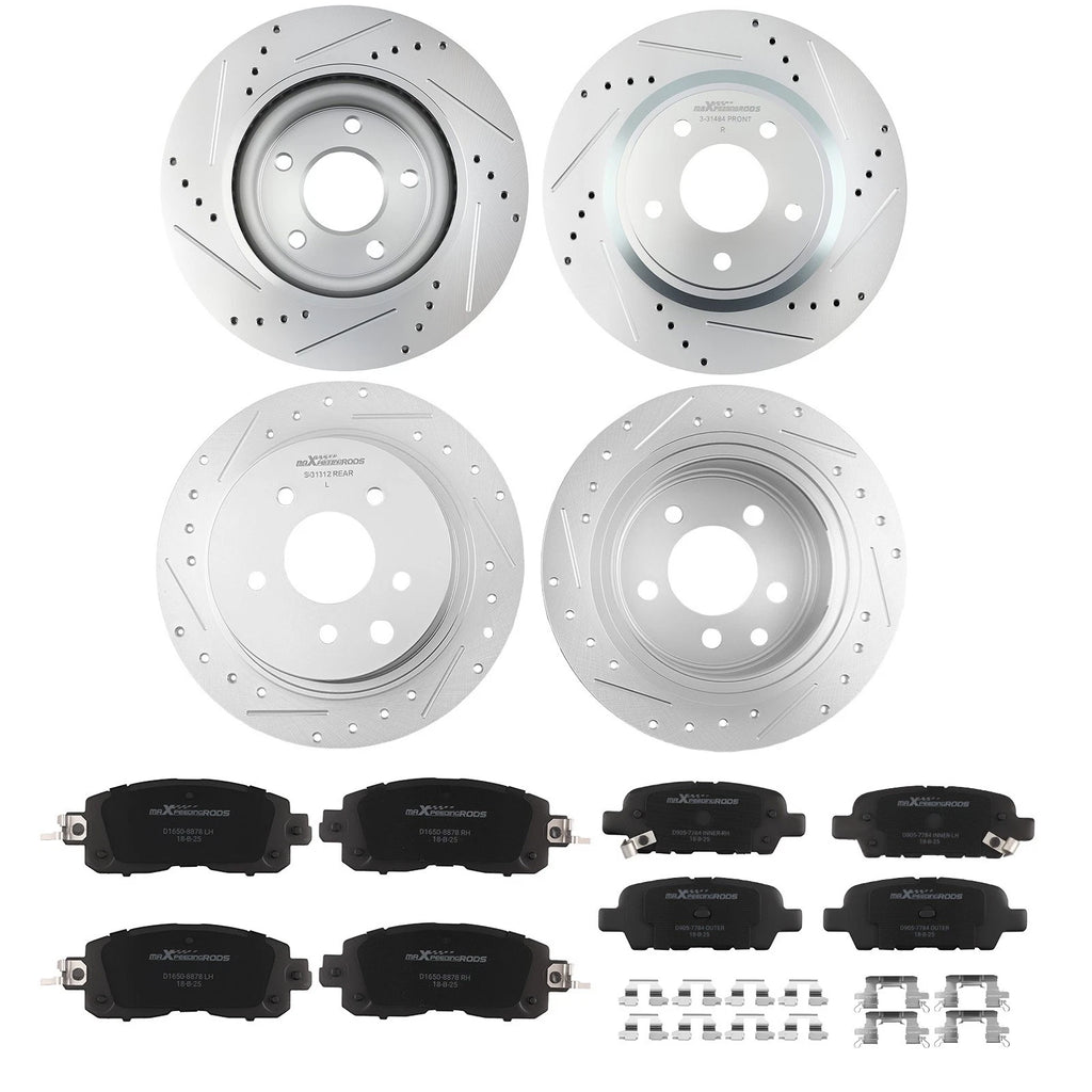 Front/Rear Brake Rotors and Ceramic Pads Kit for Nissan Altima (2013–2023)
