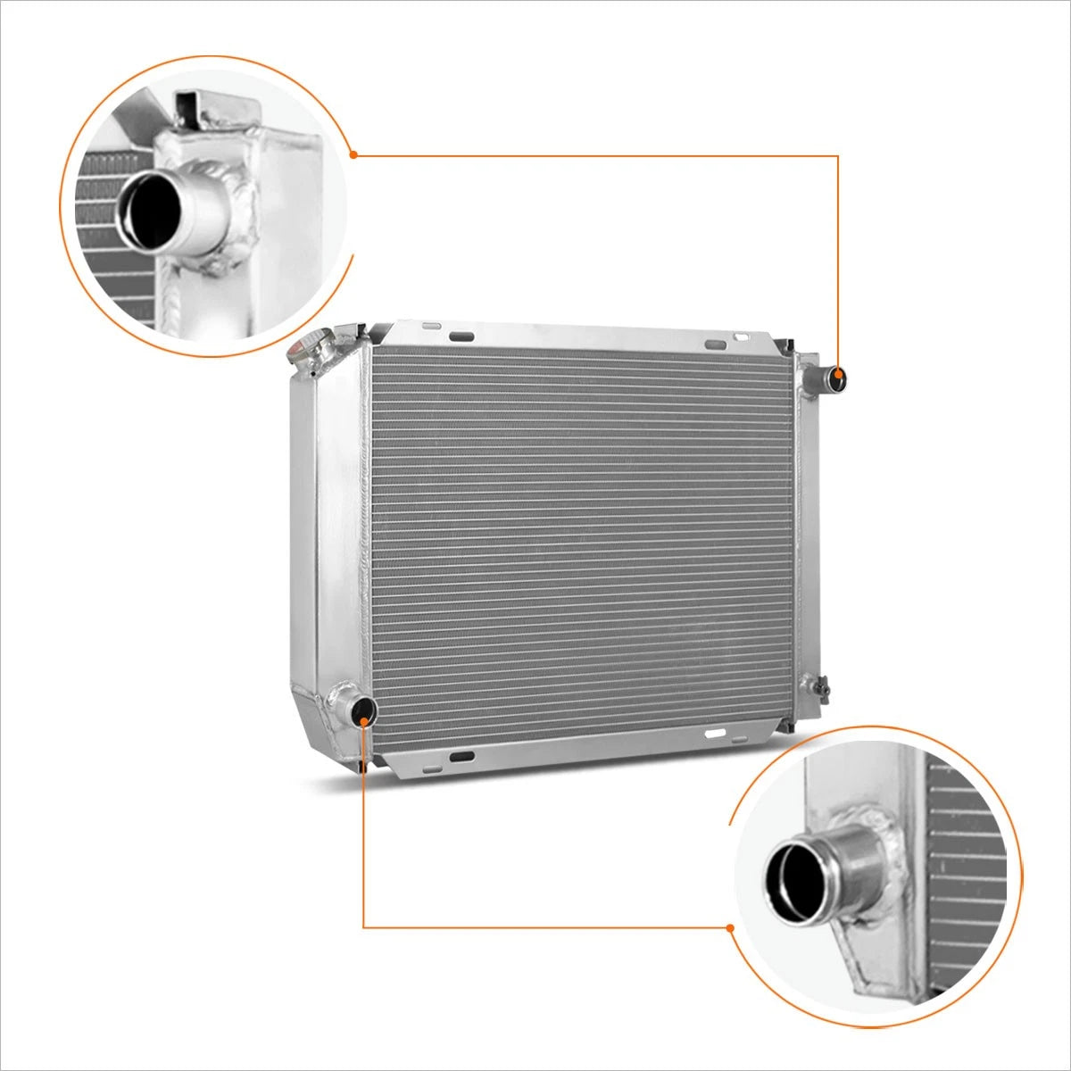 3-Row Full Aluminum Racing Radiator for Ford Mustang/Lincoln Mark VII (1979–1993)