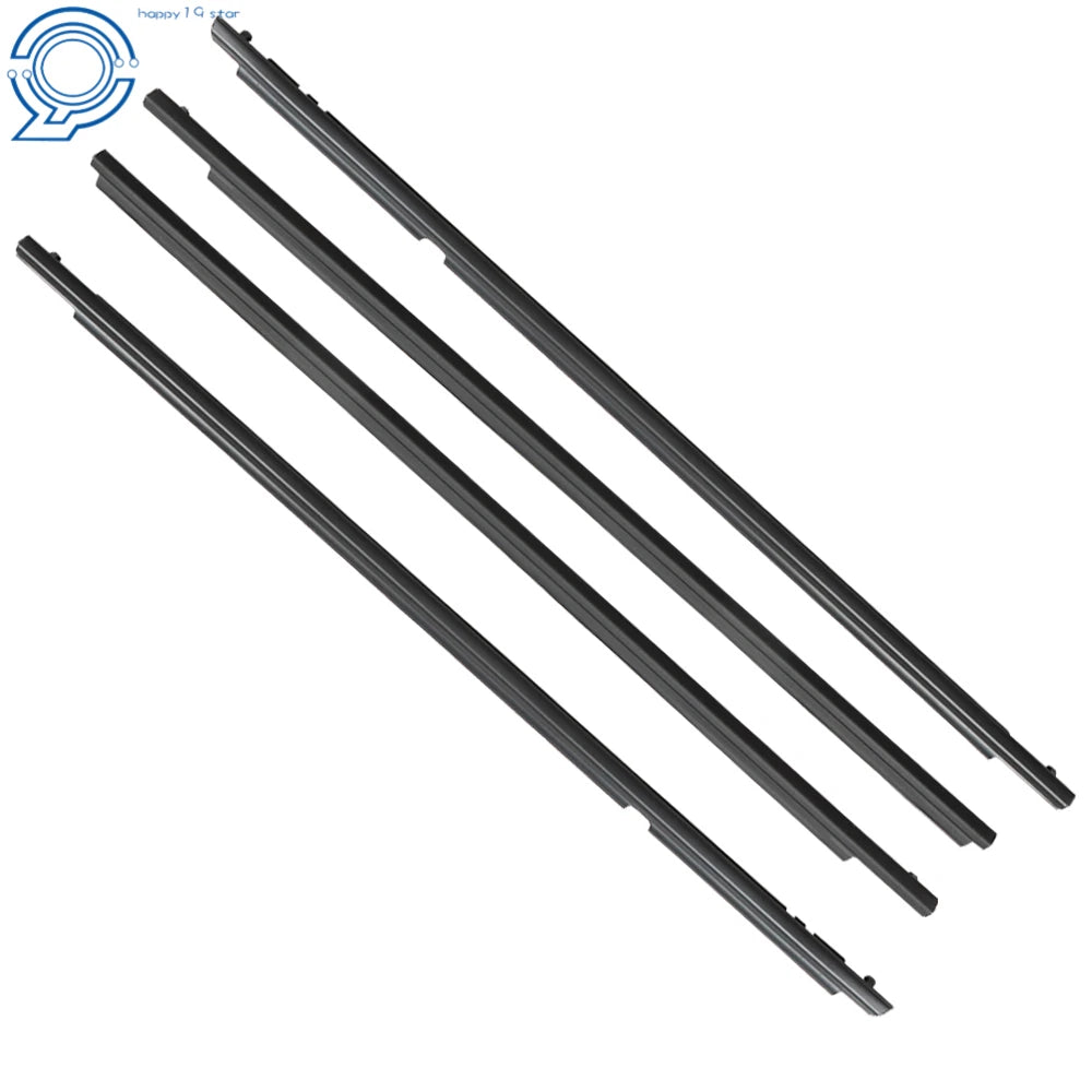 Set of 4 Window Moulding Trim Seal Weather Strips for Toyota Corolla (2009–2012)