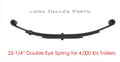 3 Leaf Double Eye Trailer Leaf Spring 2000lbs for 4000lbs Axle - 20006