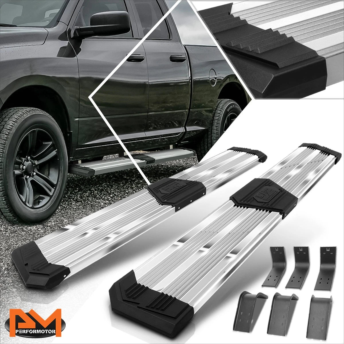 J2 Chrome Running Boards for Dodge Ram Extended Cab (2009–2020)