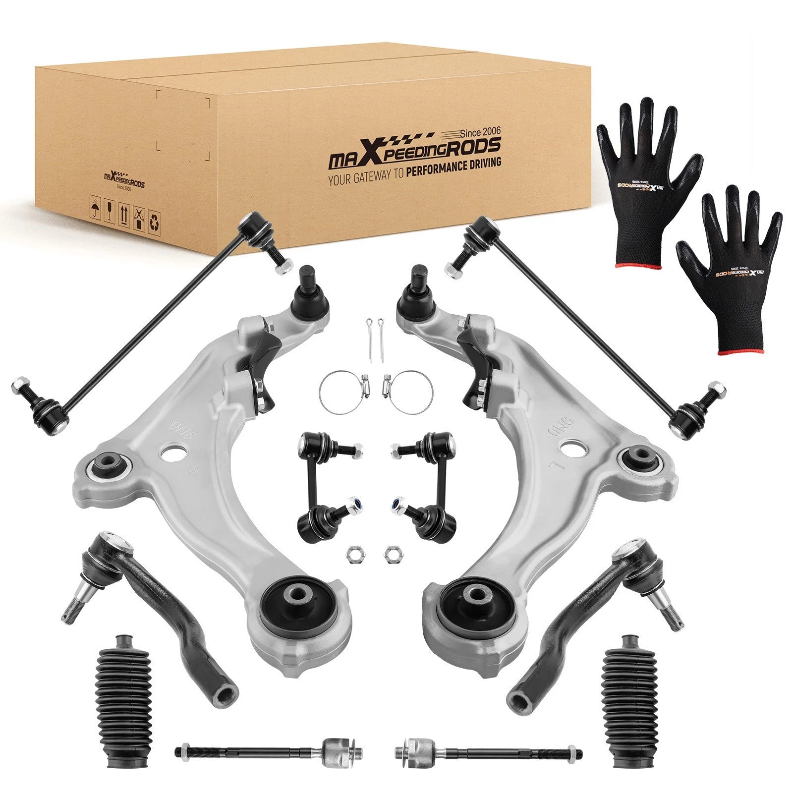 12pc Front Suspension Kit Front Lower Control Arm for Nissan Maxima (2009–2014)