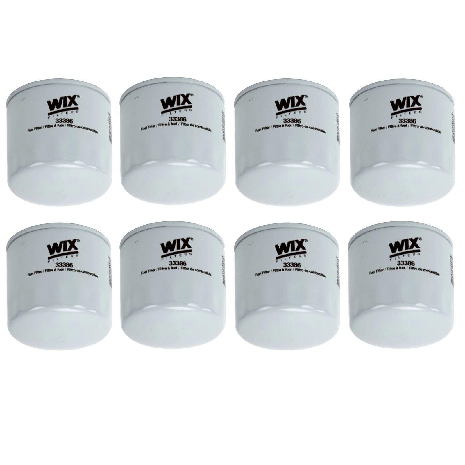 Set of 8 WIX Fuel Filters for Various Makes and Models (Spin-On)