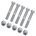 Set of 5 Grade 2 Shear Bolts 1/2" x 3-1/2" with Nylock Nuts for Rotary Cutters