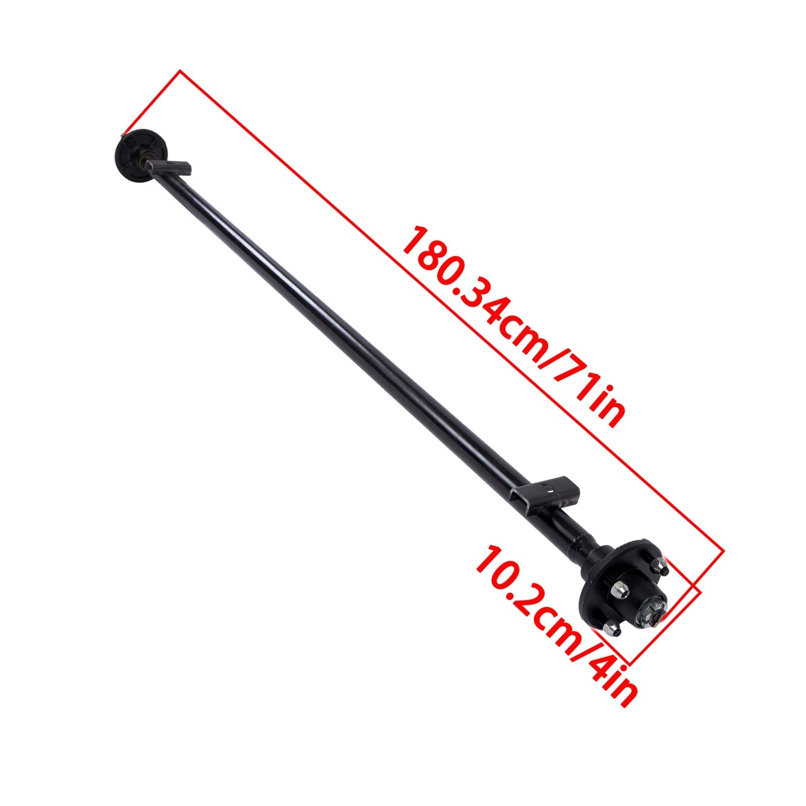 2X 2000lbs Trailer Axle for 4 Lug (2000–2000) with U-Bolt Kit