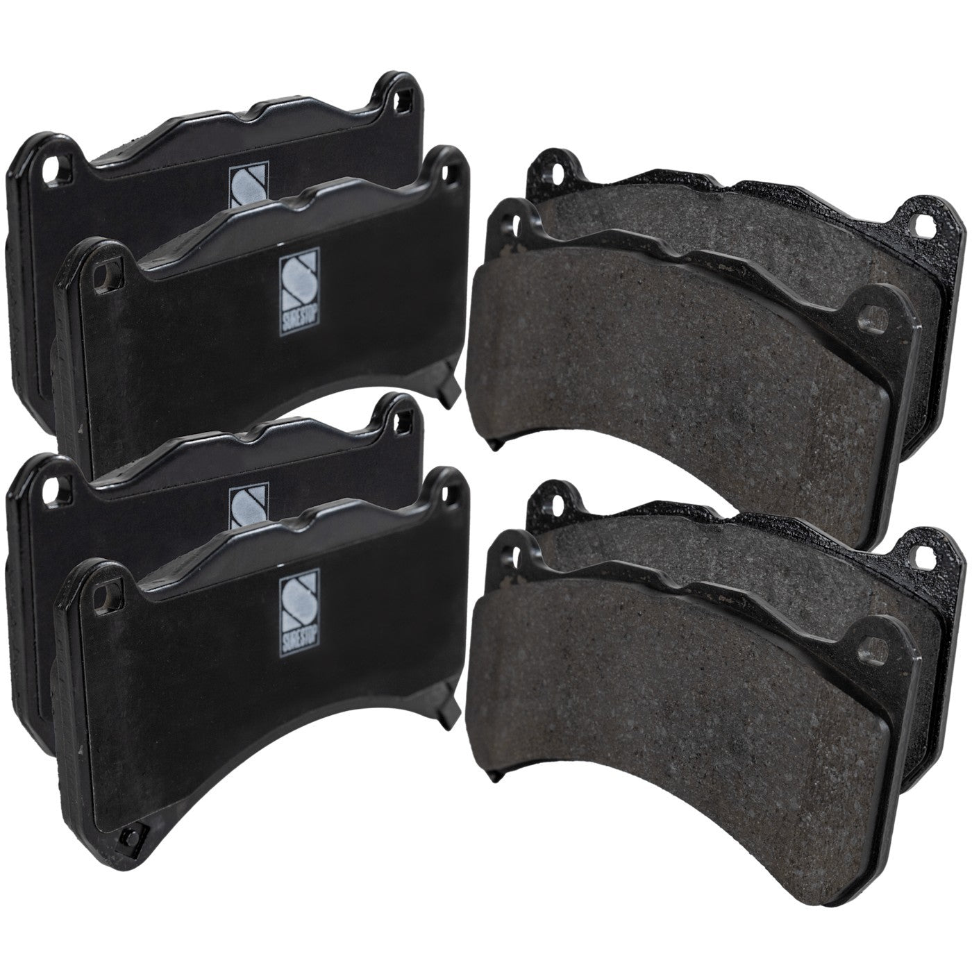 Set of 4 Front NAO Brake Pads for Subaru WRX STI, Lexus IS F