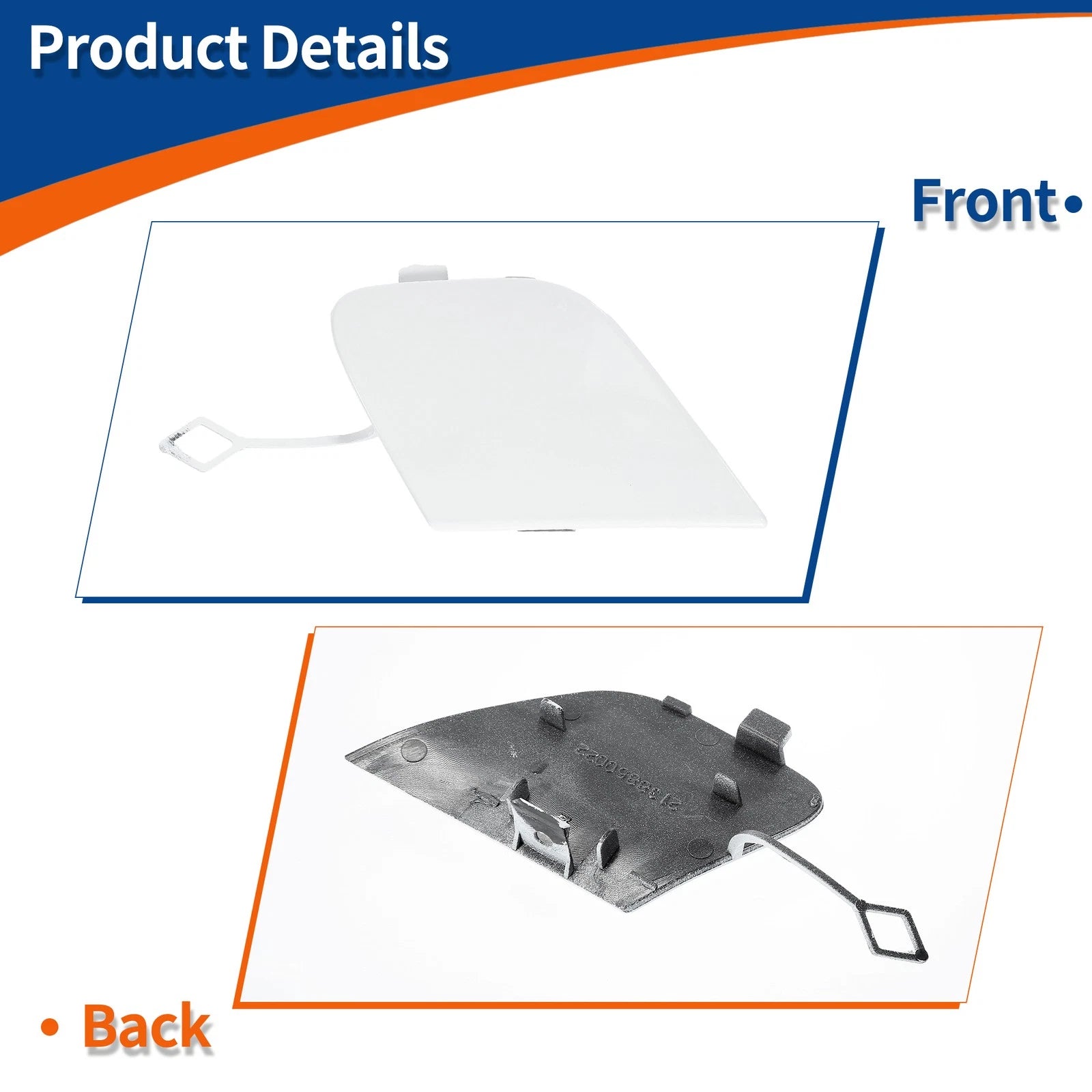 Tow Hook Cover for Mercedes-Benz E W213 (2017–2023) No.A2138850022 White