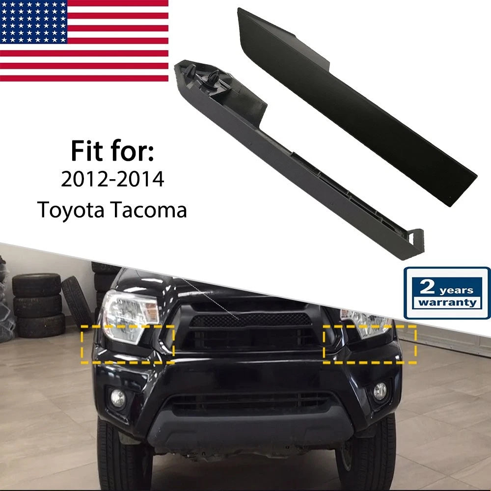L&R Bumper Grille Headlight Filler Trim Panels for Toyota Tacoma (2012–2014)
