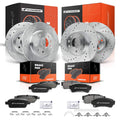 Set of 4 Drilled Brake Rotors & Ceramic Pads for Ford Fusion (2006–2011)