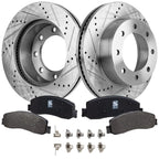 Front Brake Disc Rotors and Pads Kit for Ford F-450 Super Duty (2012)