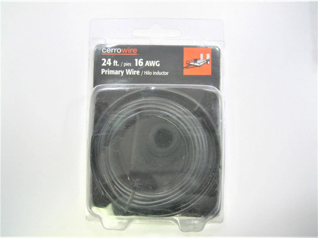 24ft 16 AWG Black Primary Wire for Marine Boat Trailer (Multi-Application)