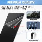 Piano Black Window Pillar Posts Door Trim Kit for Dodge Charger (2011-2024)