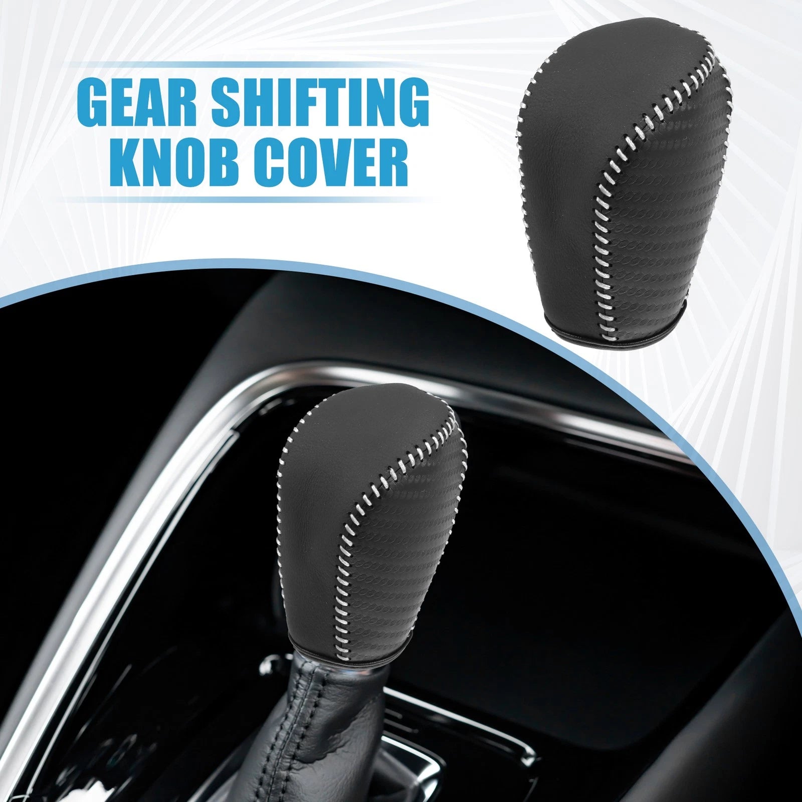 Gear Shifting Knob Cover Trim for Honda Civic (2016–2021) Black Gray