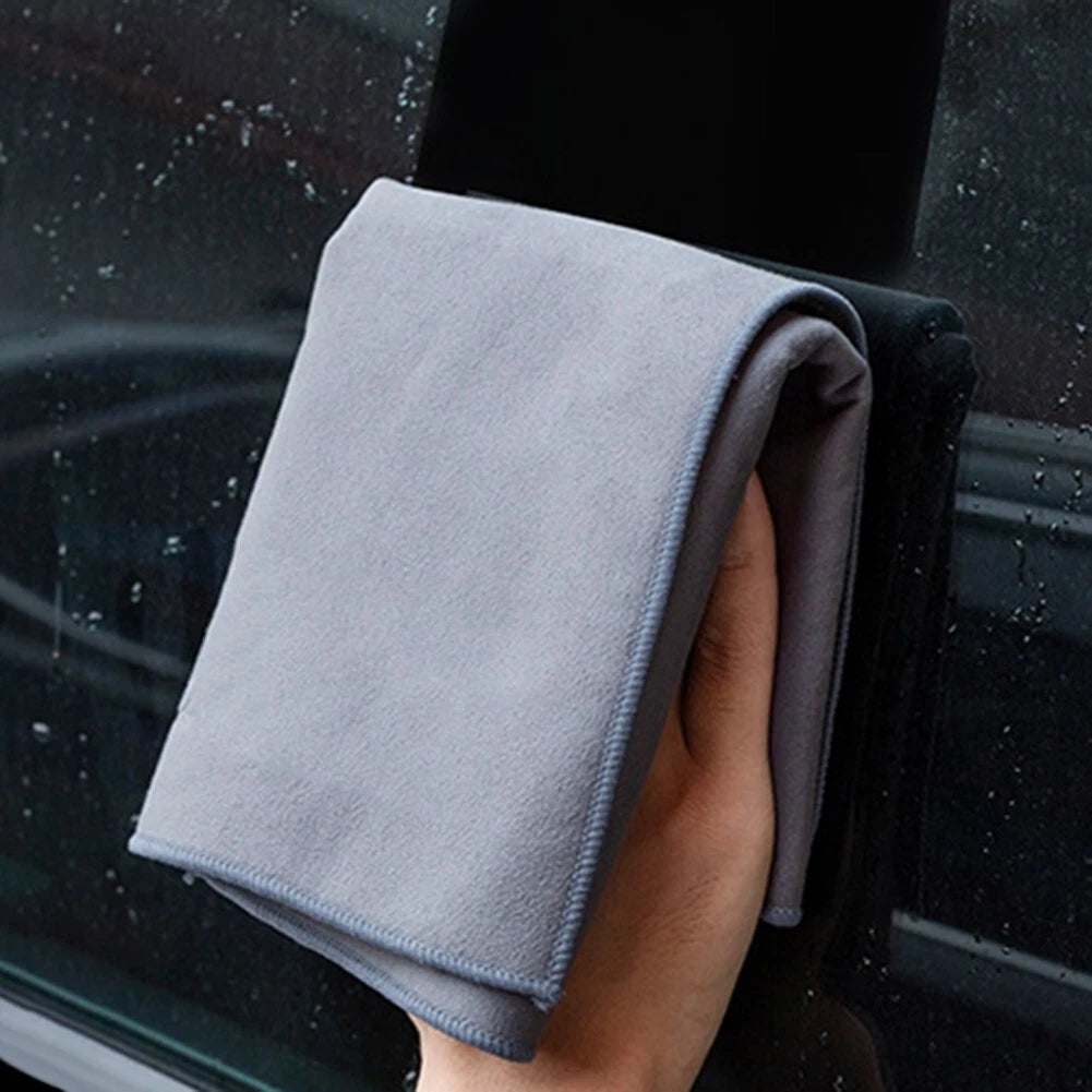 Car Cleaning Cloth Shammy for All Vehicles (30cm x 60cm) Absorbent Coral Fleece