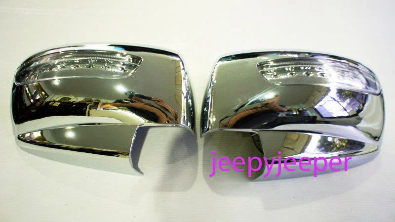 LED Chrome Mirror Cover Trim for Mitsubishi L200 Triton (2005-2015)