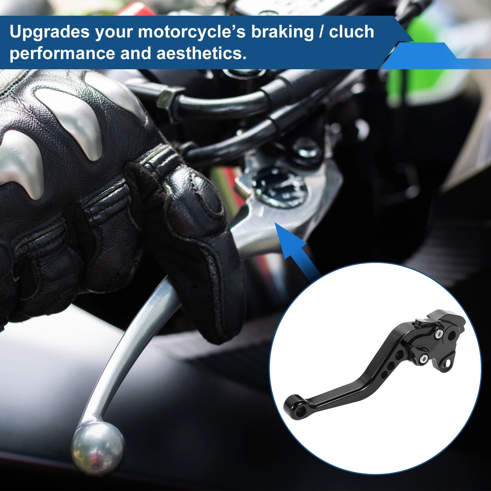 Long Brake Clutch Levers for Honda VFR1200F (2010–2014) Black 1 Pair