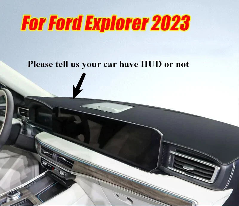 Black Leather Dashboard Cover for Ford Explorer (2011–2023)