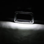 Chrome Curved Laydown License Plate Mount Light for Harley Street Road Glide