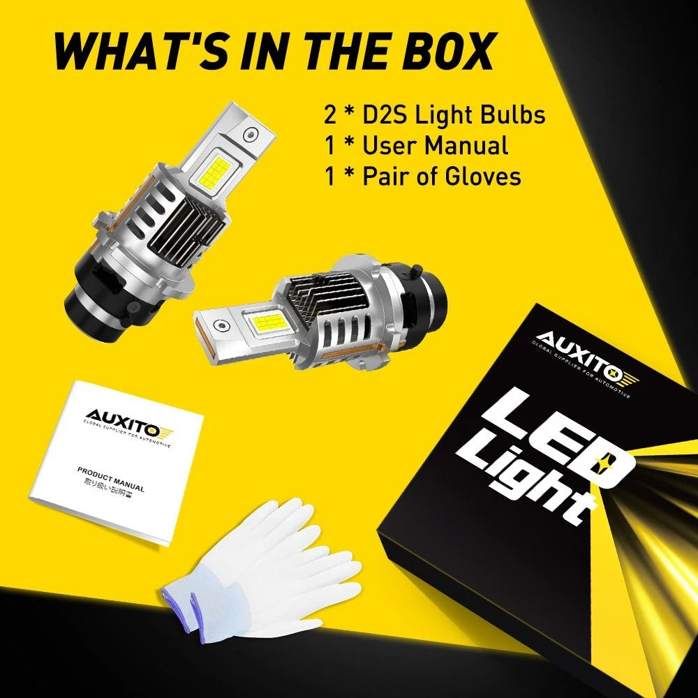 Set of 2 LED Headlight Bulbs for D2S D2C D2R D2H (6500K)