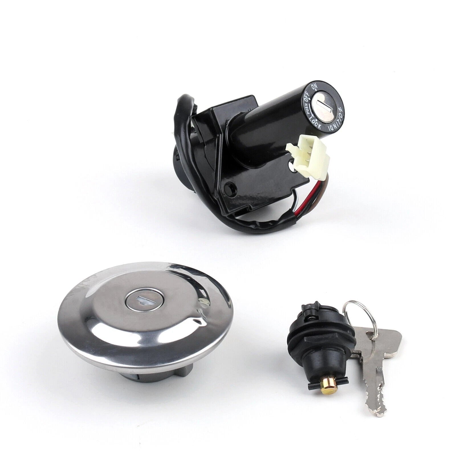 Ignition Switch Gas Cap Seat Lock Key Set for Yamaha YBR125 (2005–2009)