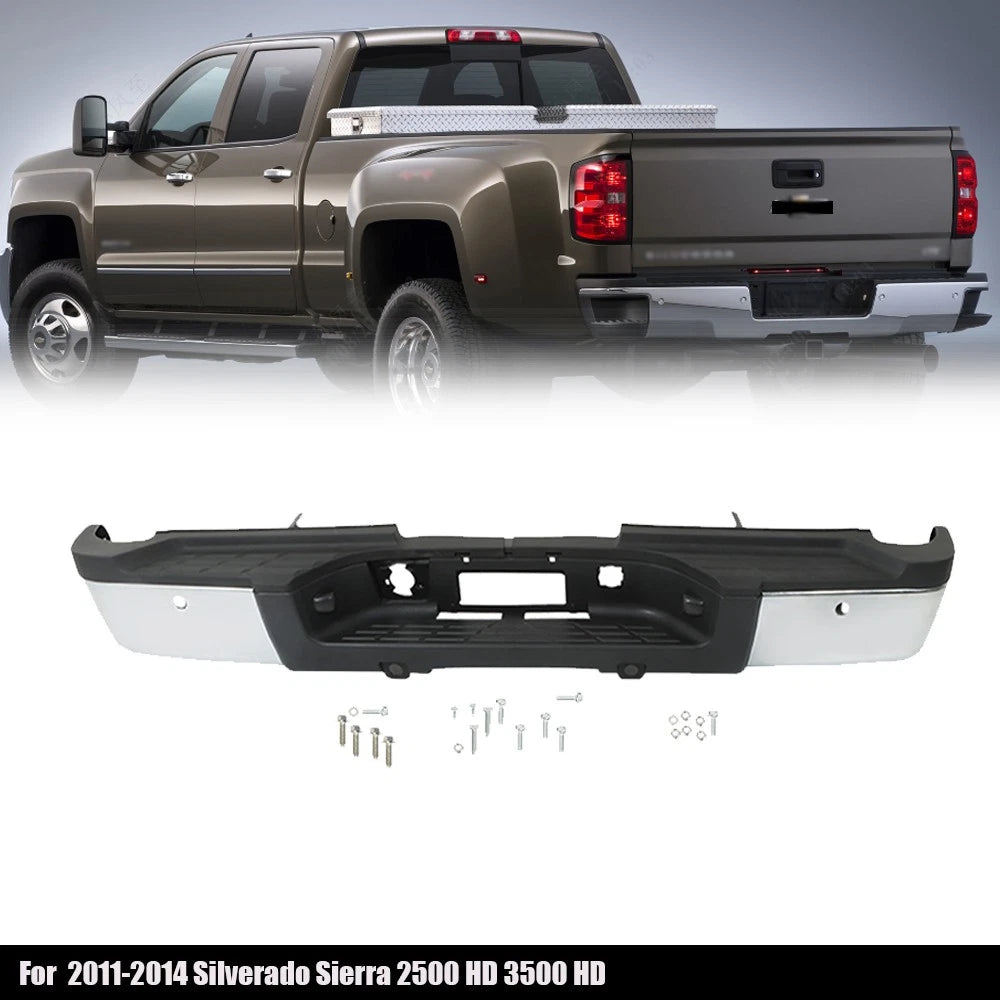 Complete Rear Bumper Assembly for Silverado Sierra 2500 HD 3500 HD (2011–2014)