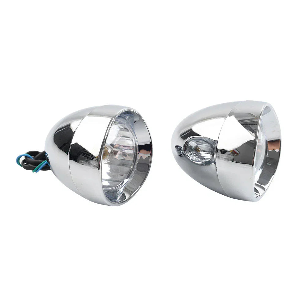 Chrome Motorcycle Passing Spot Light Fog Lamp Head Light for Custom (N/A)