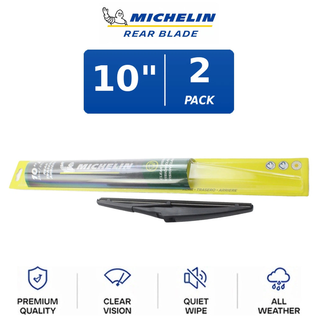 Set of 2 Michelin Rear Wiper Blades for Curved-Fit Vehicles (10")