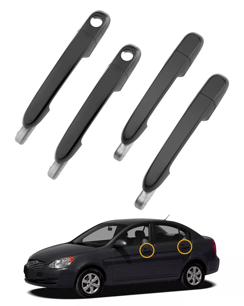 Exterior Door Handle Set LH RH for Hyundai Accent (2006–2011)