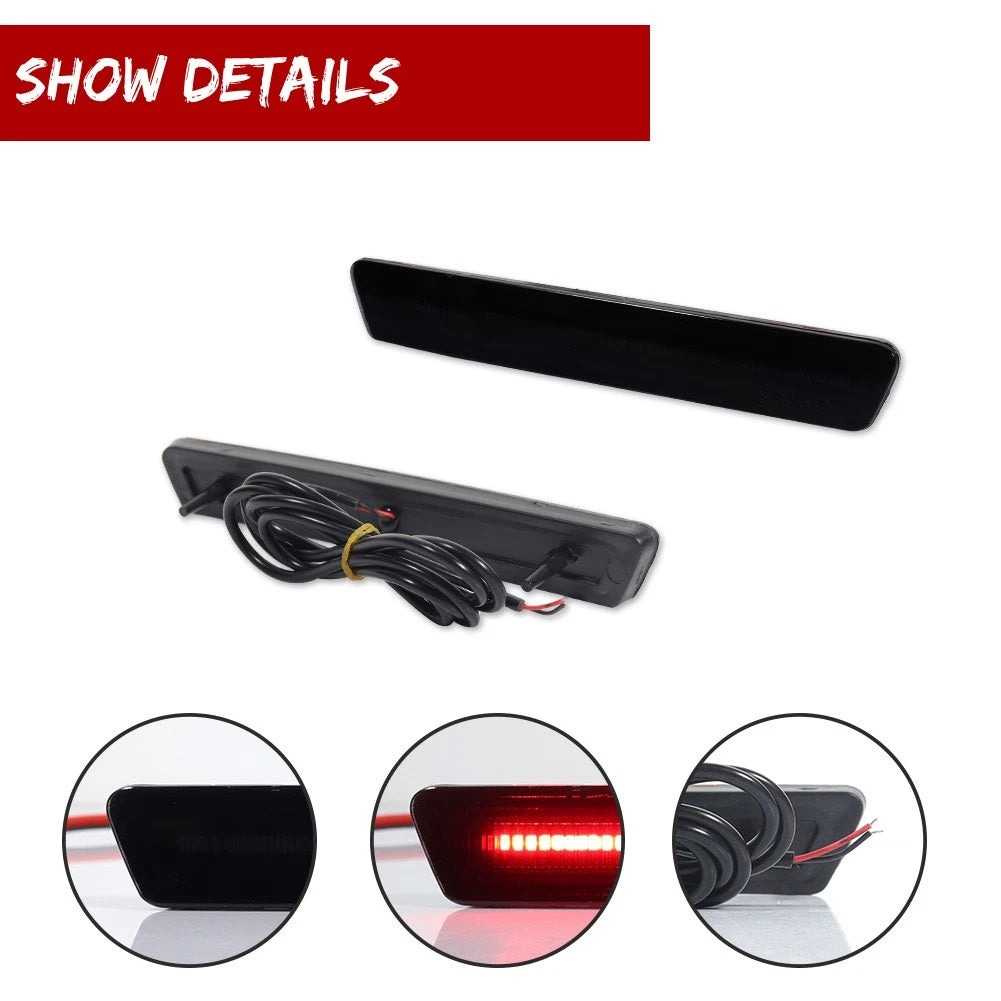 Smoked Lens Rear Bumper Side Marker Reflectors for Ford Mustang (1999–2004)