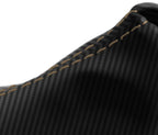 Manual Shift Boot Cover for Honda Civic (1998–2002) Carbon Fiber Beige Stitch