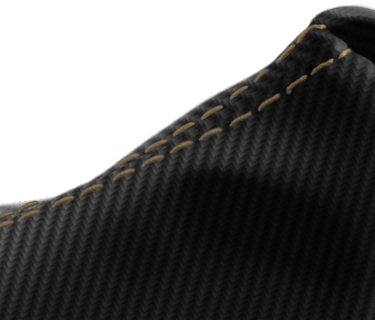 Manual Shift Boot Cover for Honda Civic (1998–2002) Carbon Fiber Beige Stitch