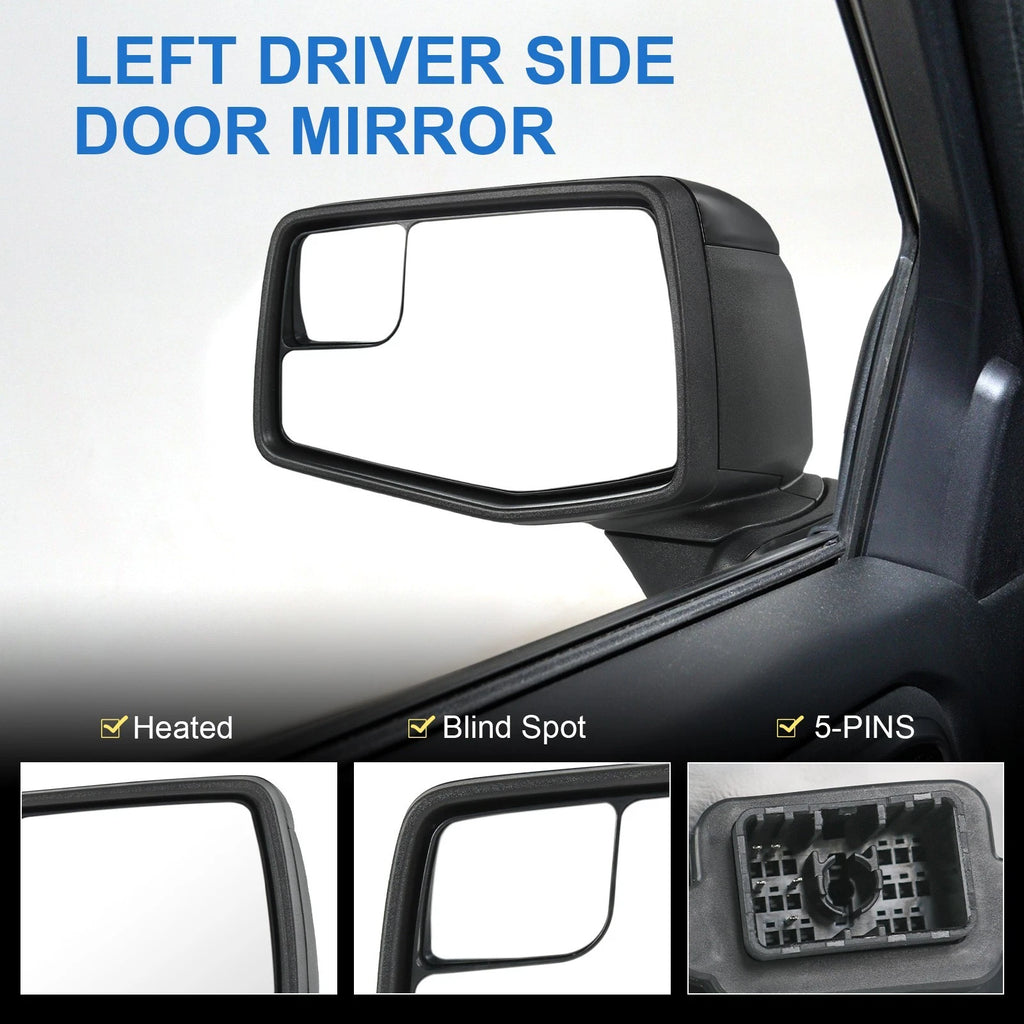Driver Left Side Door Mirror for Chevrolet Silverado 1500 (2019-2025)