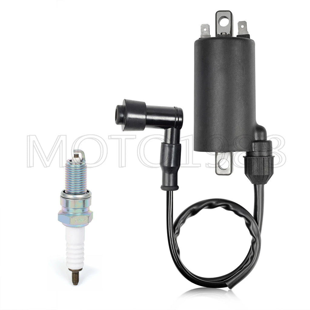 Ignition Coil CDI Spark Plug Kit for Kawasaki Bayou 300 KLF300C KLF300B (1988–2004)