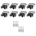 Set of 8 Ignition Coils & NGK Spark Plugs for Camaro CTS Escalade V8 (2000–2023)