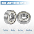 Set of 2 Deep Groove Ball Bearings 6201ZZ  