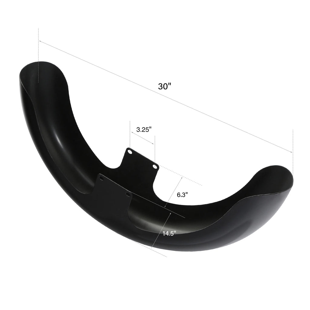 23" Black Wrap Front Fender for Harley Electra Road Glide (2014–2024)