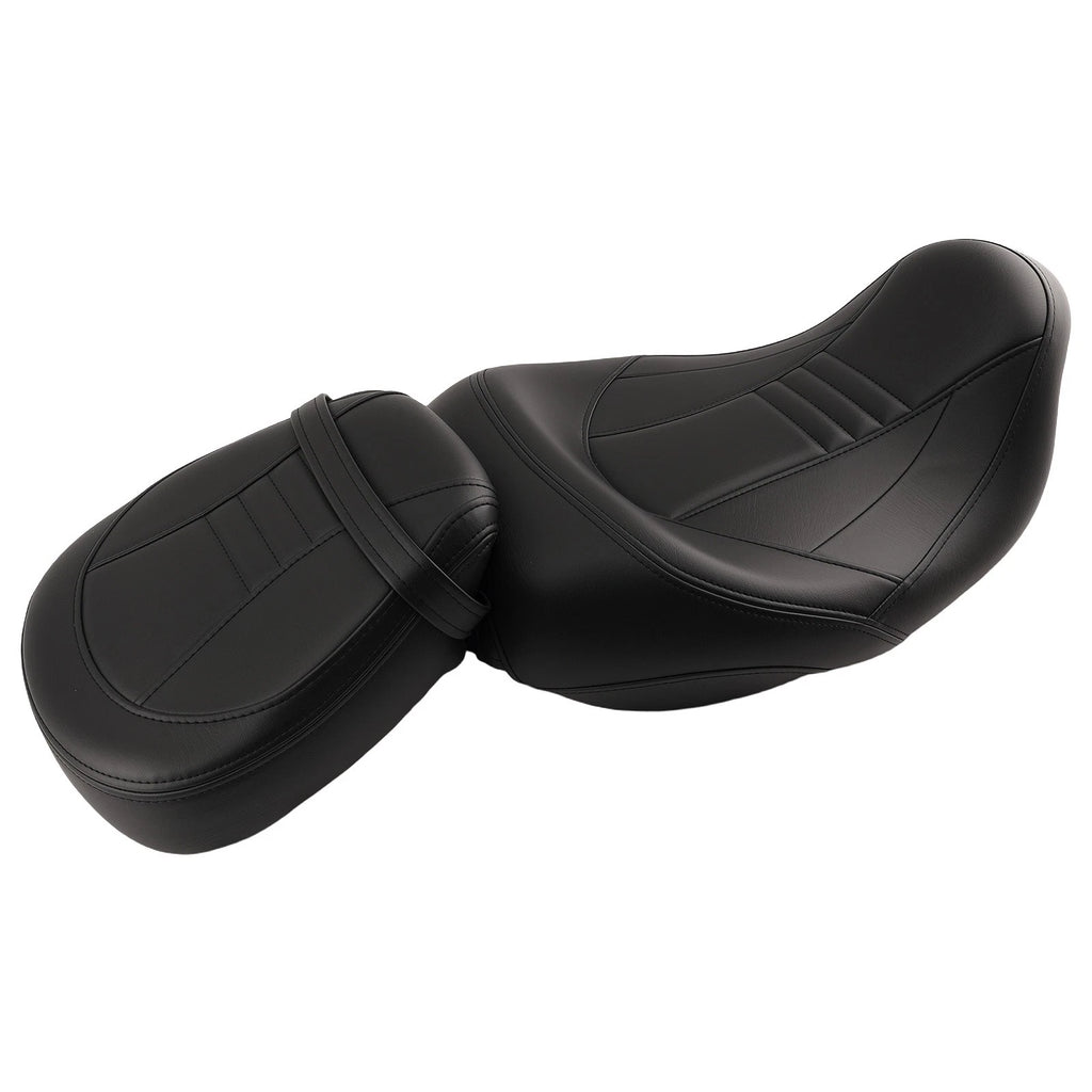 Artificial Leather Seat for Harley Touring (2009–2024) Black Driver Passenger