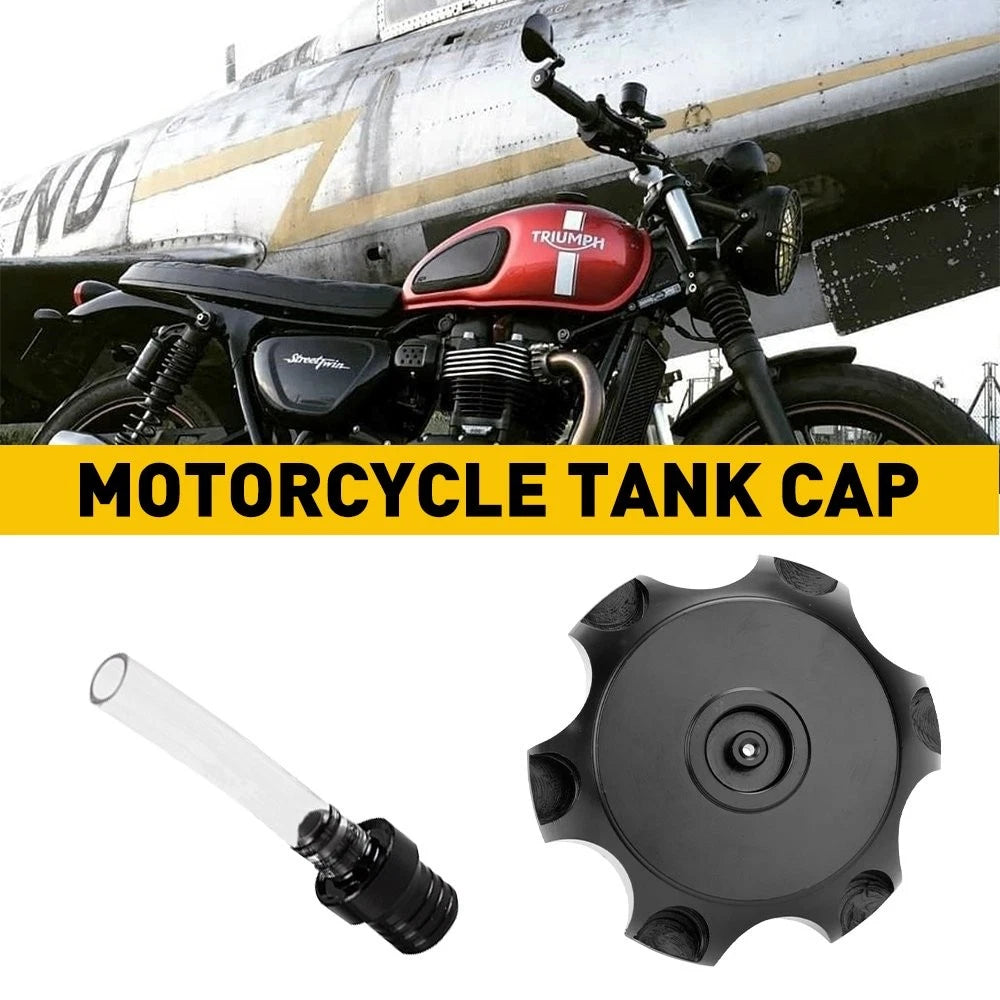 Gas Cap for Motorcycle (Black Aluminum Alloy)