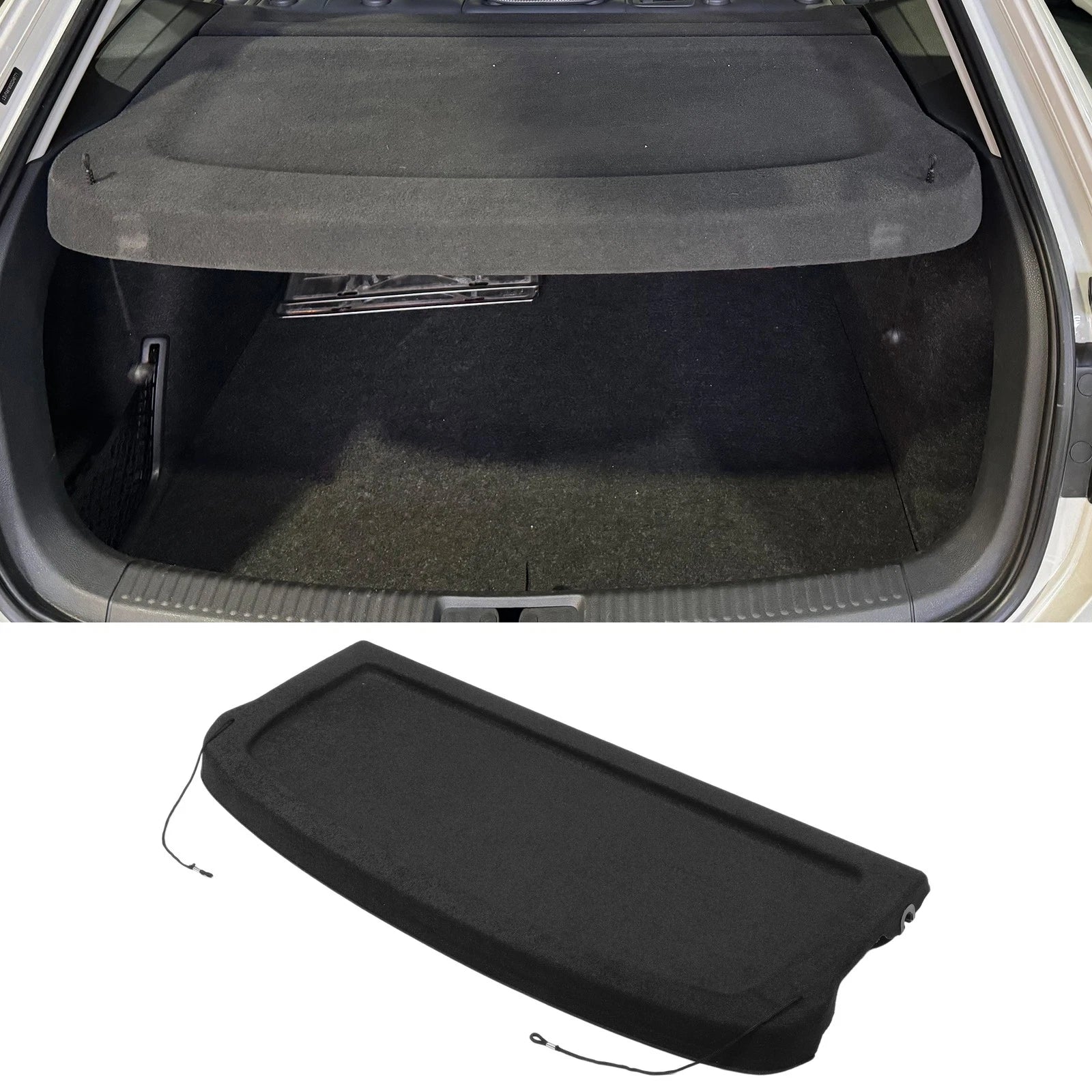 Parcel Shelf Boot Load Cover for Volkswagen T-Roc (2017–2022) Black
