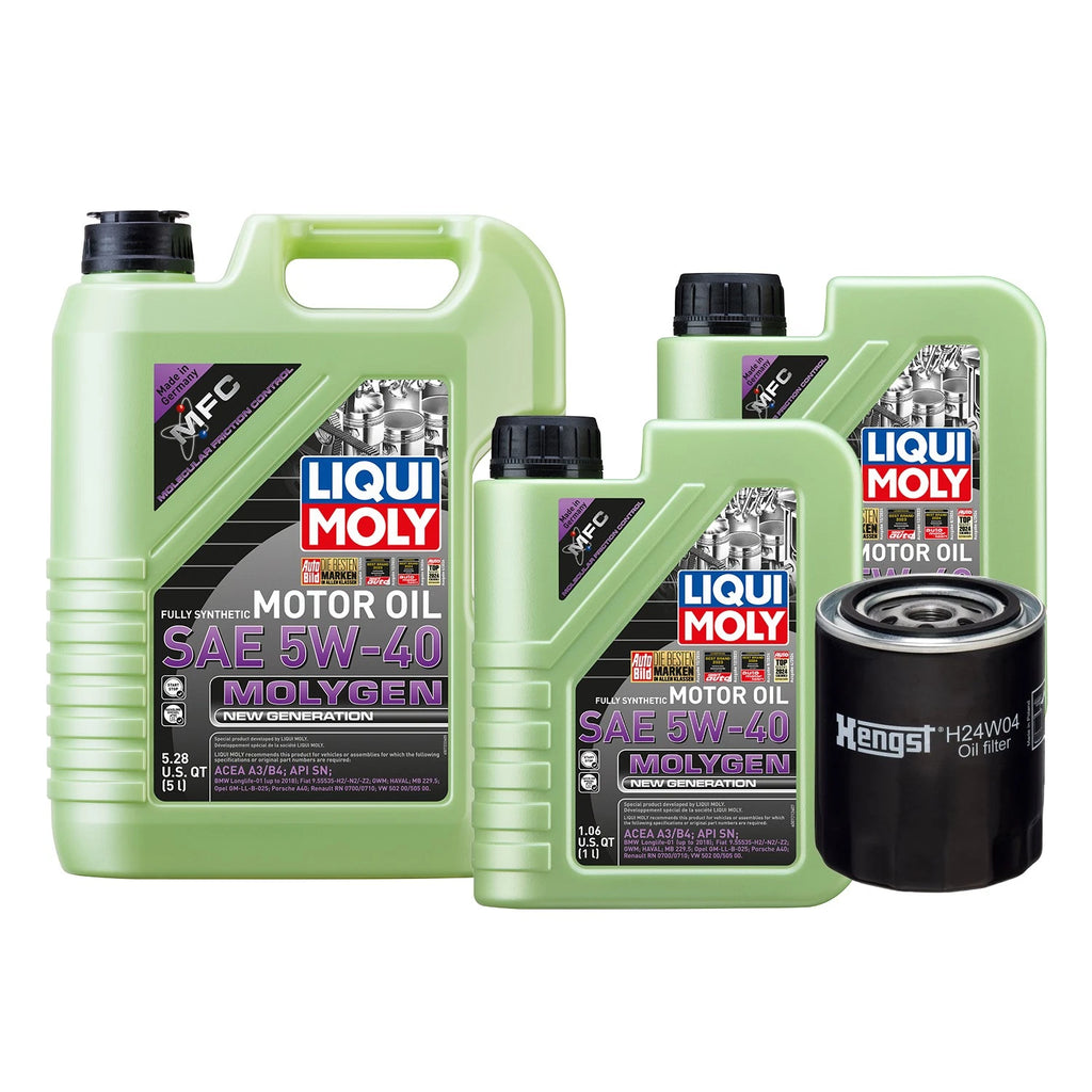 Oil Change Kit 7L Liqui Moly Molygen 5W-40 for Audi V6 2.7/2.8L (1997–2005)