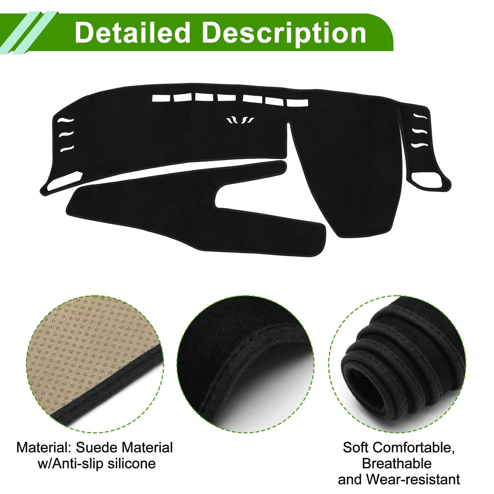 Dashboard Cover Mat for Lexus UX250H (2019–2020) Sun Protector Black