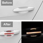 4 x Universal Car Door Handle Reflective Stickers for Scratch Protection Red