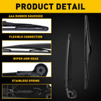 Rear Windshield Wiper Arm and Blade for Jeep Wrangler (2007-2018)