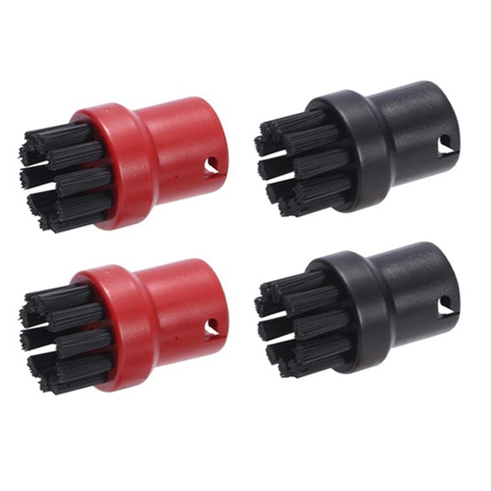 Set of 4 Round Nylon Brushes for Cleaning Extension Nozzle